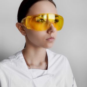 Очки защитные ударопрочные из поликарбоната - желтые