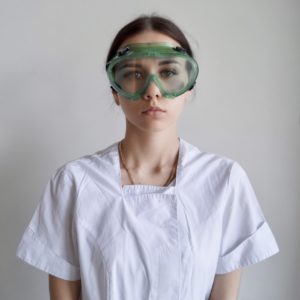 Очки защитные закрытого типа с непрямой вентиляцией - зеленые